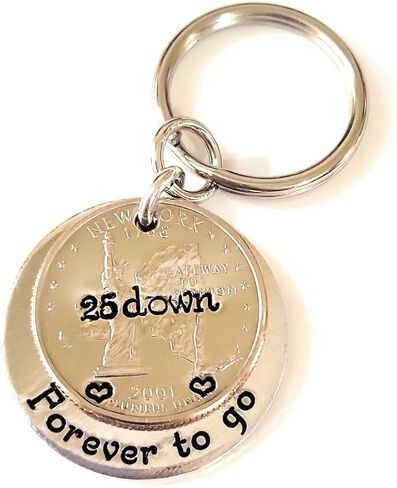 25 Years Down and Forever To Go 25th Anniversary Gift for Him or Her 1998 Quarter in Saudi Arabia