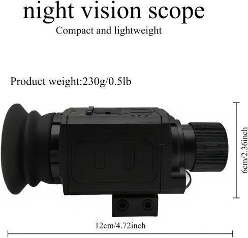 1x 850nm Infrared Night Vision Scope, 4K HD Day & Night Vision Monocular with Camera, 7X Optical & 4X Digital Zoom, 25mm Lens, 300m IR Illuminator, for Hunting & Wildlife Observation in Saudi Arabia