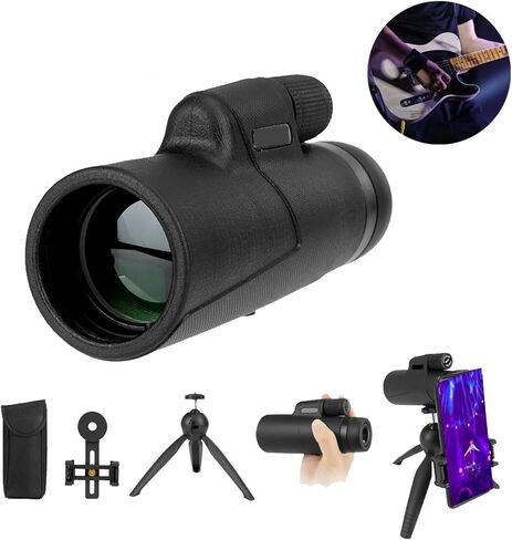 تلسكوب أحادي مع حامل ثلاثي القوائم 8X42/10X42 مع محول هاتف لمشاهدة الطيور متاح للحفلات الموسيقية والحفلات الصوتية in Kuwait