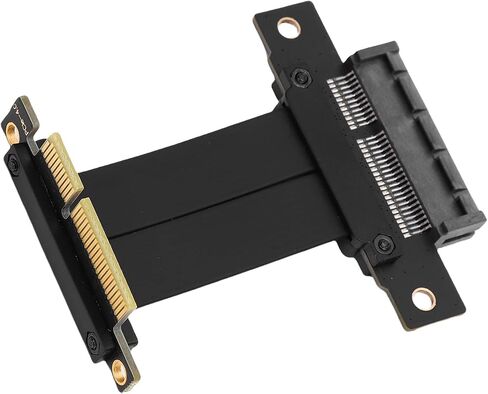 كابل تمديد Yunseity PCIE 4.0 X4، كابل تمديد GPU 64 PIN Anti EMI لتطبيقات الذكاء الاصطناعي (5 سم) in Saudi Arabia