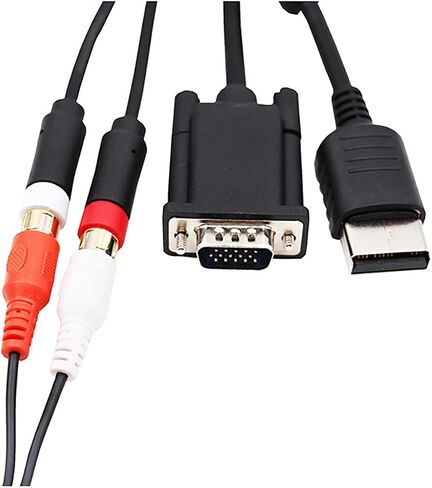 ZEZEFUFU 1.8M كابل VGA، VGA كابل عالي الوضوح محول الصوت HD NTSC أجزاء in Saudi Arabia