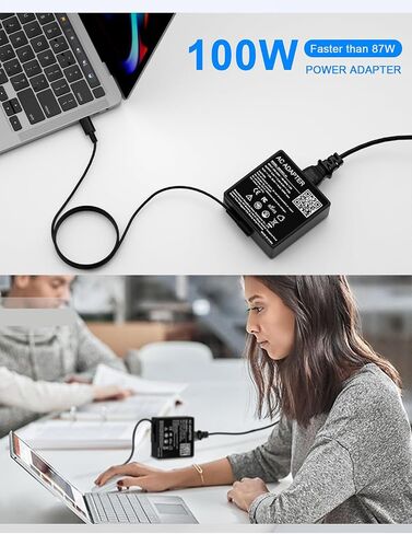 شاحن كمبيوتر محمول USB من النوع c بقوة 100 وات 65 وات متوافق مع Asus Rog Ally Flow X13 Z13 GV301 GV302 GZ301 Vivobook S 14 15 16X ZenBook 14 14X S13 Zephyrus G16 M16 G15 G14 S17 محول طاقة تيار متردد in Kuwait