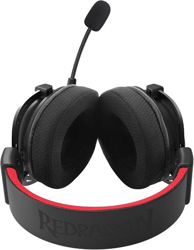 Redragon H541 Wired Gaming Headset with Mic, 53mm Drivers RGB Light Gaming Headphones, 3D Stereo Sound, Soft Memory Earmuffs & Artificial Leather Design for PC, PS4/5, Switch, Xbox. Black in Saudi Arabia