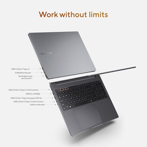 كمبيوتر محمول للأعمال ASUS ExpertBook PM3 مقاس 16 بوصة، ومعالج AMD Ryzen AI 7 350، وذاكرة وصول عشوائي 32 جيجابايت، و1 تيرابايت SSD، وواي فاي 7، ونظام التشغيل Windows 11 Pro، رمادي ضبابي، PM3606CKA-XS76 in Saudi Arabia
