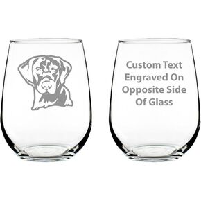 Black Lab Face Stemless Wine Glass - Large Glasses - Cute Gifts for Dog Lovers with a Labrador Retriever in Saudi Arabia