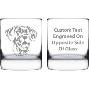 Great Dane Face Whiskey Rocks Glass - Unique Dog Themed Decor and Gifts for Moms & Dads of Great Danes - 10.25 Oz in Saudi Arabia