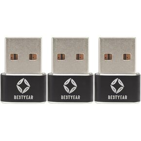 3-Pack USB-C Female to USB-A Male Adapter – Fast Data Transfer & Charging Converter Compatible with Laptops, Desktops, Tablets, Smartphones, and Other USB-C Devices in Saudi Arabia