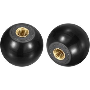 uxcell 4Pcs Threaded Ball Knobs, M12 Female Thread Thermoset Ball Knob 40mm Dia Round Operation Ball Handles with Copper Insert for Machine Lever Handle, Red in Kuwait