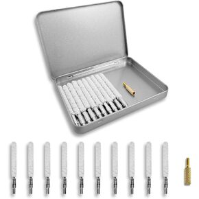 22 Rifle Cleaning Kit 10 Pack Gun Bore Brush Set with 5-40 8-32 Brass Adapter Mop Brush Tool for 22 Cal Handgun Pistol Firearm Gun Cleaning Supplies & Storage Box in Saudi Arabia