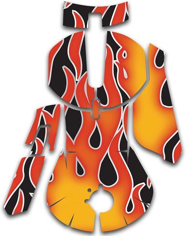 MightySkins Skin Compatible with SteelSeries Rival 5 Gaming Mouse - Hot Flames | Protective, Durable, and Unique Vinyl Decal wrap Cover | Easy to Apply, Remove, and Change Styles | Made in The USA in Saudi Arabia