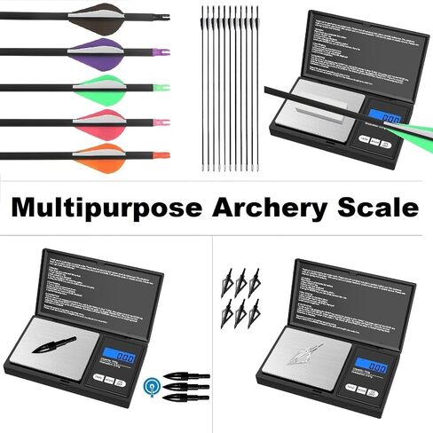 Archery Scale Digital Hunting Arrows Scale Grain/Gram Bow Scales 7 Weighing Units LCD Backlight Display Included Batteries in Saudi Arabia