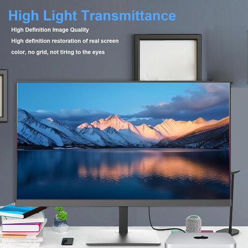 Asixxsix 22 Inch Computer Privacy Screen Filter for Computer Monitor 16:9 Aspect Ratio, Eye Protection Anti Glare Blue Light Protector Film Screen Filter, Magnetic Hanging (Two Pieces) in Saudi Arabia