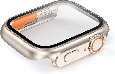 حافظة لجهاز Apple Watch Screen Protector 44mm 40mm 46mm 42mm 41mm 45mm 42mm 38mm، غطاء وجه صلب من الزجاج المقسى + ممتص للصدمات لسلسلة iWatch 10 9 8 7 6 5 4 3 SE/2nd Generation in Saudi Arabia