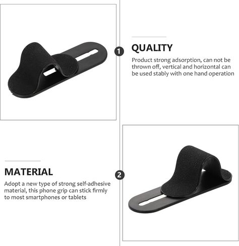 STOBOK 1pc Adjustable Phone Grip Holder Self-Adhesive Finger Stand for Back of Smartphone Compatible Tablets for Watching Movies and Tv Shows Hands in Saudi Arabia