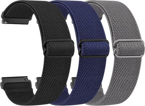 3 قطع من الأربطة المرنة المتوافقة مع سوار ساعة Garmin Vivoactive 4، حزام حلقة من النايلون الناعم القابل للتعديل لـ Garmin Venu 3 / Venu 2 in Saudi Arabia