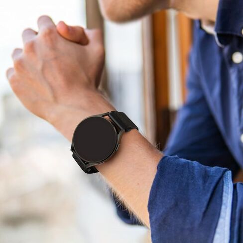 3 قطع من الأربطة المرنة المتوافقة مع سوار ساعة Garmin Vivoactive 4، حزام حلقة من النايلون الناعم القابل للتعديل لـ Garmin Venu 3 / Venu 2 in Saudi Arabia