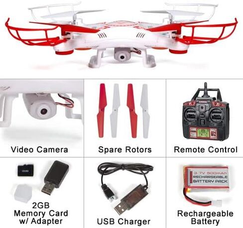 World Tech Toys 2.4 جيجا هرتز 4.5 قناة Striker Spy Drone صورة وفيديو كوادكوبتر بجهاز التحكم عن بعد in Kuwait