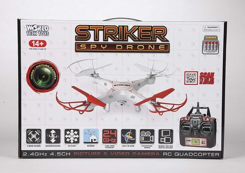World Tech Toys 2.4 جيجا هرتز 4.5 قناة Striker Spy Drone صورة وفيديو كوادكوبتر بجهاز التحكم عن بعد in Kuwait