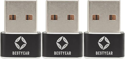 محول USB-C أنثى إلى USB-A ذكر مكون من 3 حزم - محول نقل وشحن سريع للبيانات متوافق مع أجهزة الكمبيوتر المحمولة وأجهزة الكمبيوتر المكتبية والأجهزة اللوحية والهواتف الذكية وأجهزة USB-C الأخرى in Saudi Arabia