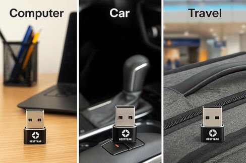 محول USB-C أنثى إلى USB-A ذكر مكون من 3 حزم - محول نقل وشحن سريع للبيانات متوافق مع أجهزة الكمبيوتر المحمولة وأجهزة الكمبيوتر المكتبية والأجهزة اللوحية والهواتف الذكية وأجهزة USB-C الأخرى in Saudi Arabia