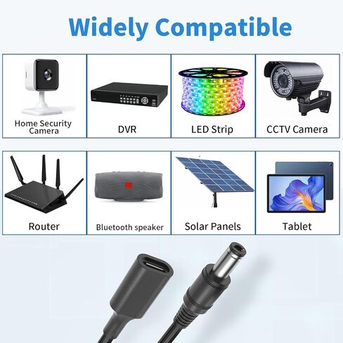 1 قدم (30 سم) كابل محول USB C إلى DC 3.5 مم × 1.35 مم، كابل طاقة 15 وات PD نوع C أنثى إلى ذكر للطابعة، CCTV، بيانو رقمي، Bicvcle متوازن، مصباح طاولة، حزمة واحدة in Saudi Arabia