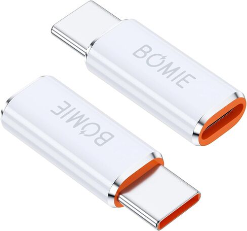 BOMIE Light-ning إلى USB C محول 2 حزمة، PD27W/66W شحن سريع 480 ميجابت في الثانية لنقل البيانات، كابل موصل شاحن USB C لـ M-acBook، Phone 15/16/17 Pro Max، Pad pro، G-alaxy، X-Peria، لا لسماعات الرأس / OTG in Saudi Arabia