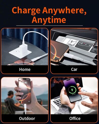 BOMIE Light-ning إلى USB C محول 2 حزمة، PD27W/66W شحن سريع 480 ميجابت في الثانية لنقل البيانات، كابل موصل شاحن USB C لـ M-acBook، Phone 15/16/17 Pro Max، Pad pro، G-alaxy، X-Peria، لا لسماعات الرأس / OTG in Saudi Arabia