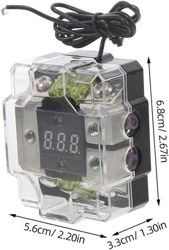 PRETYZOOM Auto Audio Fuse Block with Digital Display Auto Amplifier Fuse Holder for Easy Installation and Management Durable Design for Various Audio Systems in Saudi Arabia