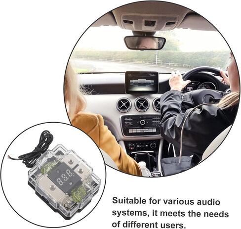 PRETYZOOM Auto Audio Fuse Block with Digital Display Auto Amplifier Fuse Holder for Easy Installation and Management Durable Design for Various Audio Systems in Saudi Arabia
