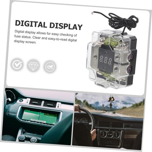 PRETYZOOM Auto Audio Fuse Block with Digital Display Auto Amplifier Fuse Holder for Easy Installation and Management Durable Design for Various Audio Systems in Saudi Arabia