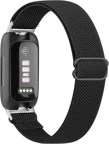 أربطة مطاطية من ميليا لـ Fitbit Inspire 3 للنساء والرجال، سوار معصم ناعم قابل للتعديل وقابل للتمدد من النايلون، أشرطة بديلة رياضية لـ Fitbit Inspire 3 لتتبع اللياقة البدنية in Saudi Arabia