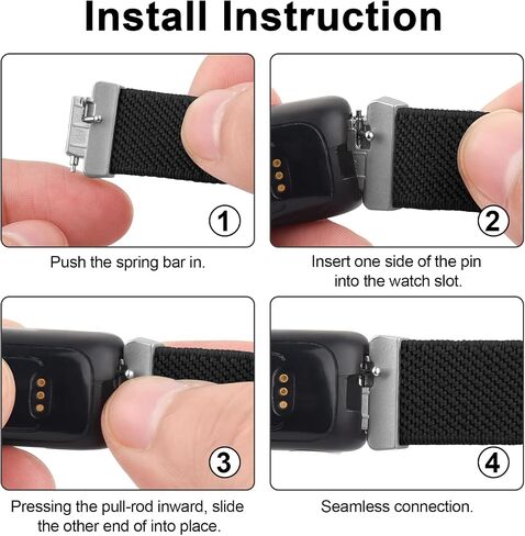 أربطة مطاطية من ميليا لـ Fitbit Inspire 3 للنساء والرجال، سوار معصم ناعم قابل للتعديل وقابل للتمدد من النايلون، أشرطة بديلة رياضية لـ Fitbit Inspire 3 لتتبع اللياقة البدنية in Saudi Arabia