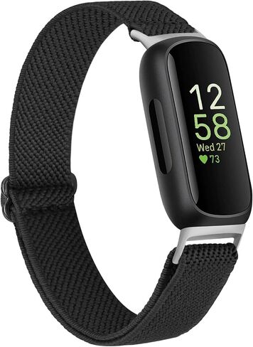أربطة مطاطية من ميليا لـ Fitbit Inspire 3 للنساء والرجال، سوار معصم ناعم قابل للتعديل وقابل للتمدد من النايلون، أشرطة بديلة رياضية لـ Fitbit Inspire 3 لتتبع اللياقة البدنية in Saudi Arabia