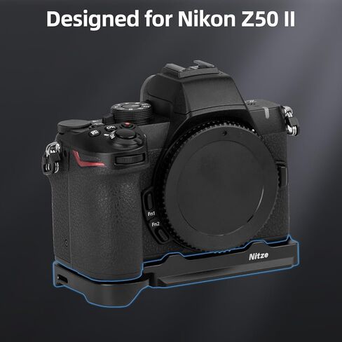 Nitze Z50II Bottom Plate for Nikon Z50 II Camera, with Built-in Quick Release Plate for Arca, Strap Slot and 1/4" Threaded Holes - T-N07A in Saudi Arabia