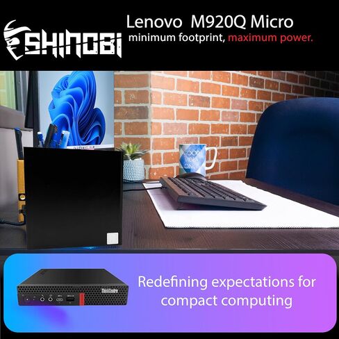 Lenovo ThinkCentre M920Q Micro PC | Intel Core i5-8500T | 32GB RAM | 1TB NVME | AX210 Wi-Fi 6E + BT | Windows 11 Pro | Mini Desktop Computer (Renewed) (32GB RAM + 1TB NVMe) in Saudi Arabia