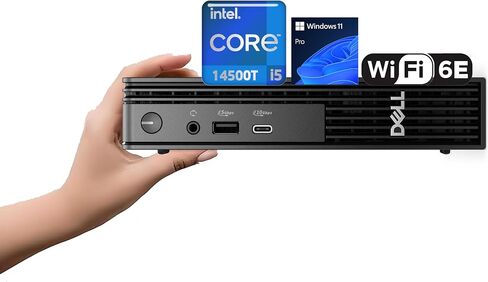 كمبيوتر Dell Pro Micro QCM1250 Business Mini، الجيل الرابع عشر Intel Core i5-14500T (14 نواة)، 16 جيجابايت DDR5، 256 جيجابايت PCIe SSD، سطح مكتب فائق الصغر، دعم شاشة 4K مزدوجة، USB-C، لوحة مفاتيح وماوس سلكي، Windows 11 Pro in Saudi Arabia