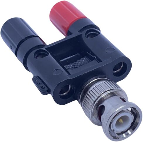 2-Pack BNC Male Plug to 2X 4mm Dual Banana Female Jack Socket Binding Post RF Coax Coaxial Splitter Connector Adapter Adaptor (BNC Male - Banana Female) in Saudi Arabia
