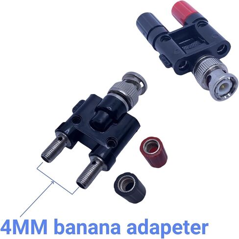2-Pack BNC Male Plug to 2X 4mm Dual Banana Female Jack Socket Binding Post RF Coax Coaxial Splitter Connector Adapter Adaptor (BNC Male - Banana Female) in Saudi Arabia