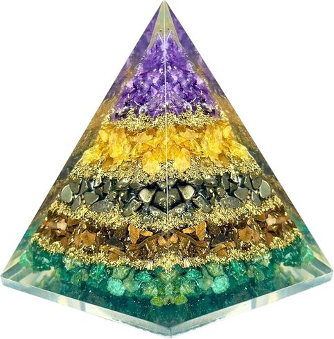 BOMBAY Crystals Orgone Pyramid of Success, Selenite Orgonite Pyramid is Healing Crystals for Positive Energy & Peace and Orgonite Pyramid help in Healing Meditation in Kuwait