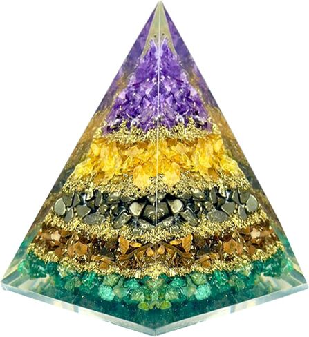 BOMBAY Crystals Orgone Pyramid of Success, Selenite Orgonite Pyramid is Healing Crystals for Positive Energy & Peace and Orgonite Pyramid help in Healing Meditation in Kuwait