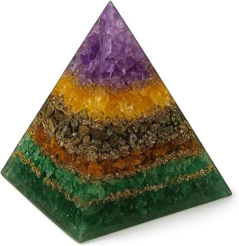BOMBAY Crystals Orgone Pyramid of Success, Selenite Orgonite Pyramid is Healing Crystals for Positive Energy & Peace and Orgonite Pyramid help in Healing Meditation in Kuwait