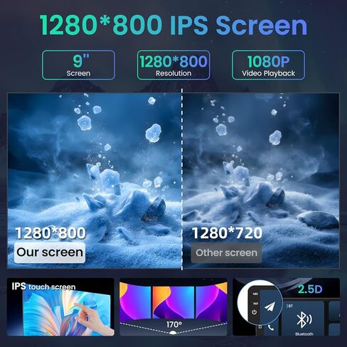 [8Core 4+64G] راديو السيارة لـ Dodge Grand Caravan 2011-2020: شاشة لمس 9 بوصات 1280 * 800 | Android 13 | FM AM 36EQ BT5.0 | CarPlay Android Auto | OTA تحديث ستيريو لكرايسلر تاون آند كانتري 2011-2016 in Kuwait