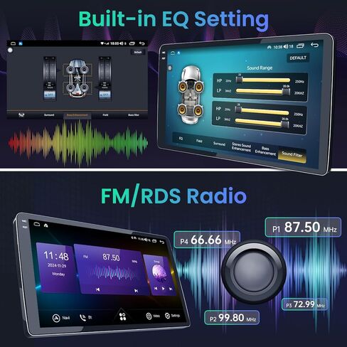 [8Core 4+64G] راديو السيارة لـ Dodge Grand Caravan 2011-2020: شاشة لمس 9 بوصات 1280 * 800 | Android 13 | FM AM 36EQ BT5.0 | CarPlay Android Auto | OTA تحديث ستيريو لكرايسلر تاون آند كانتري 2011-2016 in Kuwait