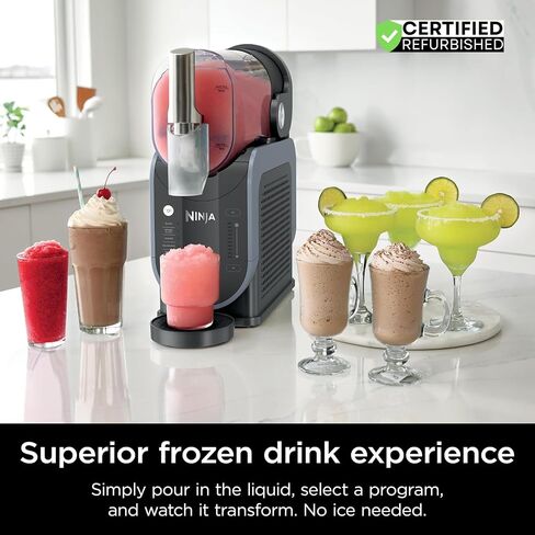 Ninja Slushi 72 Oz Maker Profession Frozen Frozen ، 3 إعدادات مسبقة Slushie Machine (متجدد) in Saudi Arabia