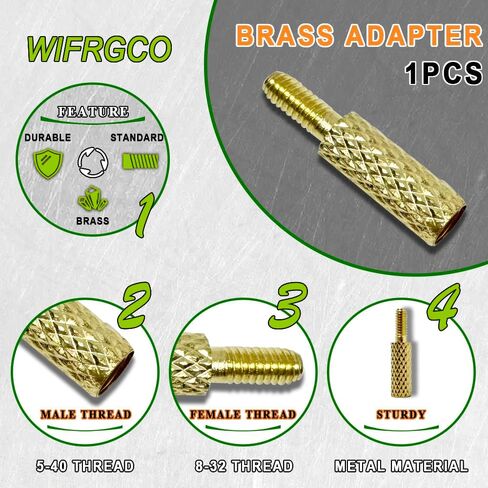 22 Rifle Cleaning Kit 10 Pack Gun Bore Brush Set with 5-40 8-32 Brass Adapter Mop Brush Tool for 22 Cal Handgun Pistol Firearm Gun Cleaning Supplies & Storage Box in Saudi Arabia