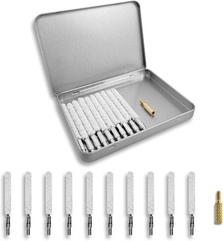 22 Rifle Cleaning Kit 10 Pack Gun Bore Brush Set with 5-40 8-32 Brass Adapter Mop Brush Tool for 22 Cal Handgun Pistol Firearm Gun Cleaning Supplies & Storage Box in Saudi Arabia