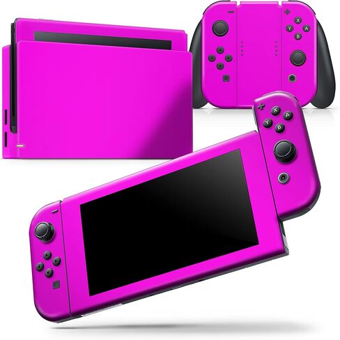 Design Skinz - متوافق مع Nintendo DSi XL - غطاء حماية من الفينيل مقاوم للخدش وقابل للإزالة - وردي فاقع V2 in Saudi Arabia