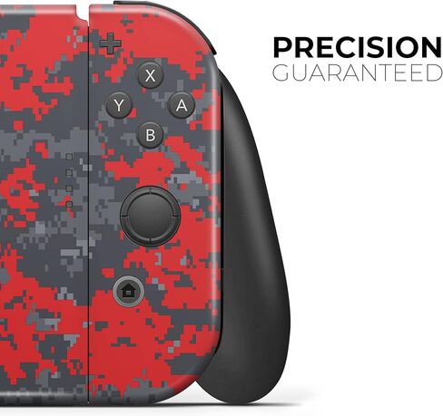 Design Skinz - متوافق مع Nintendo DSi XL - غطاء حماية من الفينيل قابل للإزالة ومقاوم للخدش - تمويه رقمي باللونين الأحمر والرمادي in Saudi Arabia