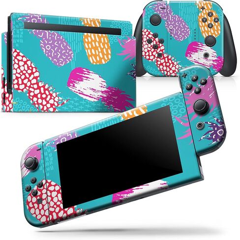 Design Skinz - Compatible with Nintendo DSi XL - Skin Decal Protective Scratch-Resistant Removable Vinyl Wrap Cover - Retro Summer Pineapple v1 in Saudi Arabia