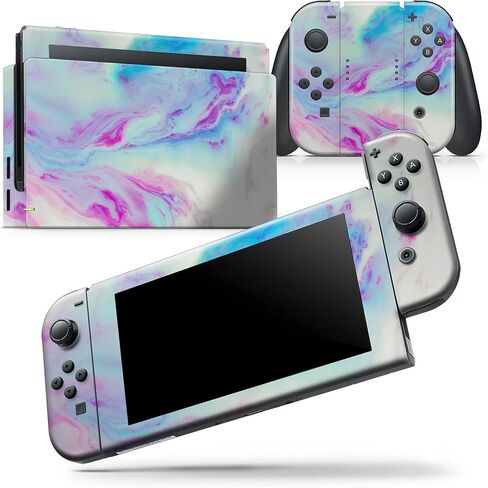 Design Skinz - متوافق مع Nintendo DSi XL - غطاء حماية من الفينيل قابل للإزالة ومقاوم للخدش - أزرق ناعم رخامي V32 in Saudi Arabia